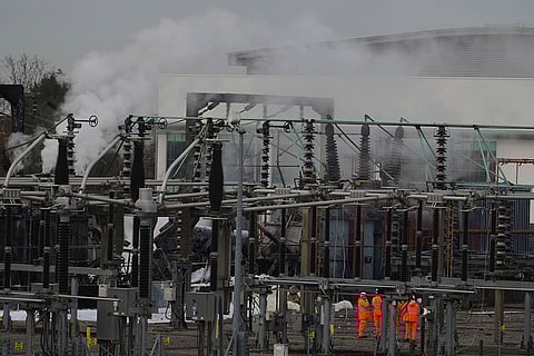 Fire at the North Hyde electrical substation
