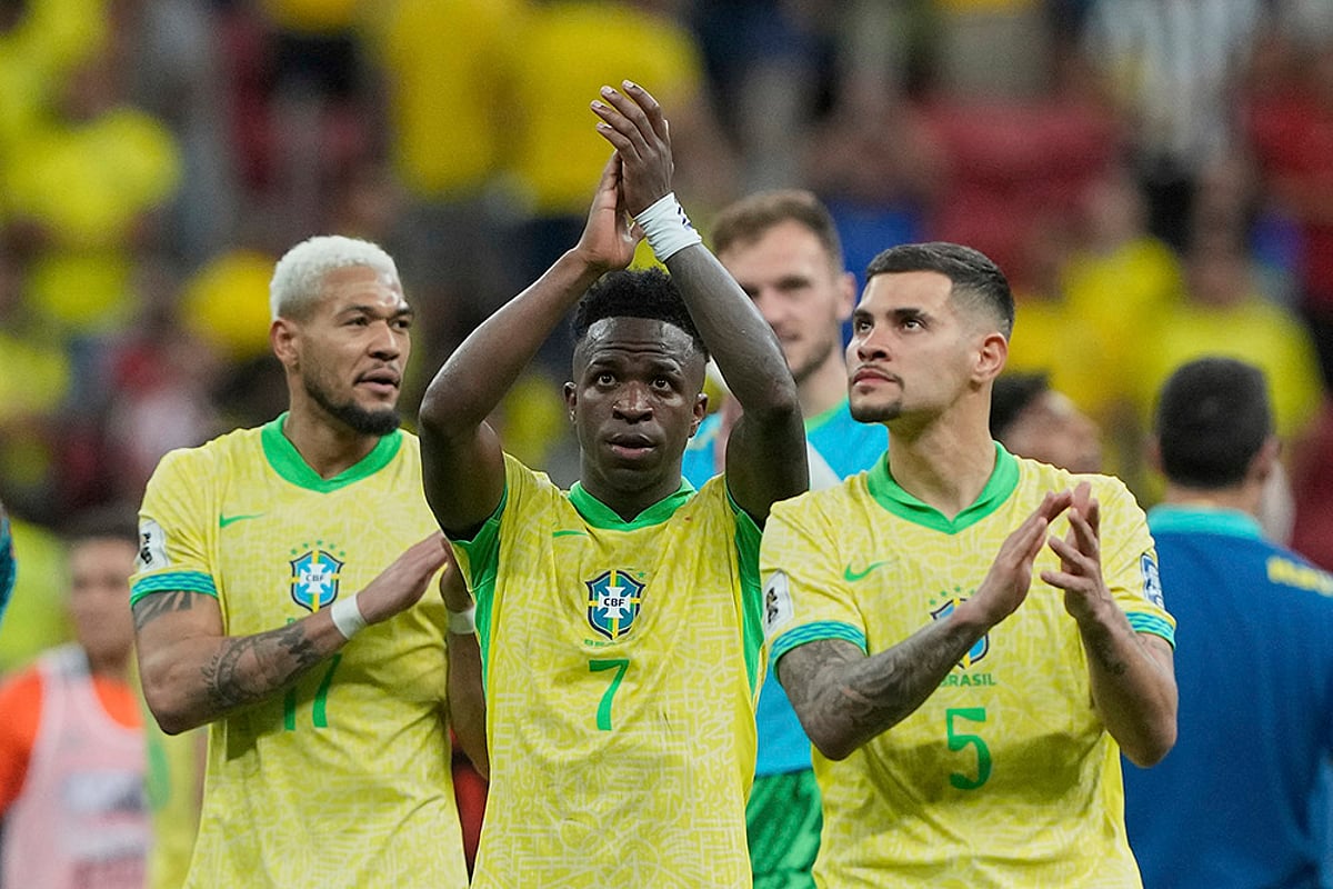 FIFA World Cup 2026 South American Qualifier Brazil vs Colombia football: Vinicius Junior