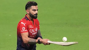 File : Royal Challengers Bengaluru's player Virat Kohli during a training session ahead of the Indian Premier League (IPL) 2025 cricket tournament.