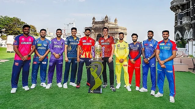 All 10 captains of IPL 2025 at the captains meeting in Mumbai