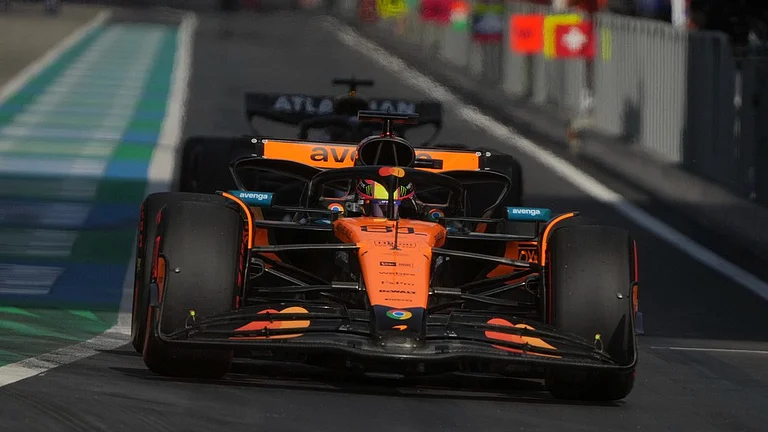McLaren driver Oscar Piastri in action in the Chinese Grand Prix qualifying session at the Shanghai International Circuit. - Photo: AP