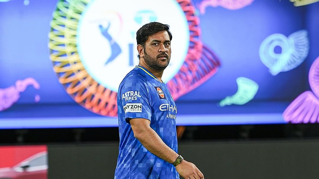 X | Chennai Super Kings  : MS Dhoni during Chennai Super Kings training session ahead of IPL 2025.