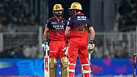 Phil Salt 'Pleased' With Growing Partnership With Virat Kohli At RCB In IPL 2025 AP/Bikas Das : Phil Salt, left, and batting partner Virat Kohli have a chat during the Indian Premier League cricket match on Saturday.