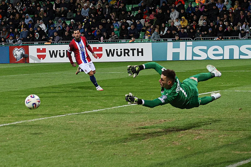FIFA World Cup 2026 Qualifiers soccer match Moldova Vs Norway: Dumitru Celeadnic
