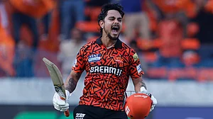 Ishan Kishan of Sunrisers Hyderabad scored a century against the Rajasthan Royals.