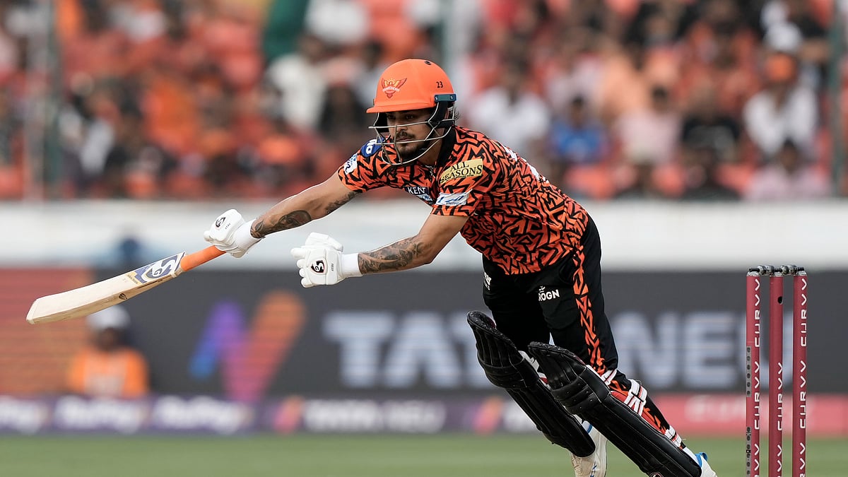 AP Photo/Mahesh Kumar A. : Sunrisers Hyderabad's Sunrisers Hyderabad's Ishan Kishan plays a shot.