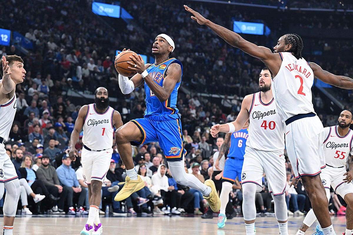 NBA basketball game Oklahoma City Thunder vs Los Angeles Clippers: Shai Gilgeous-Alexander