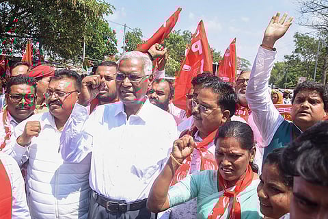 CPI protest at Jharkhand Assembly