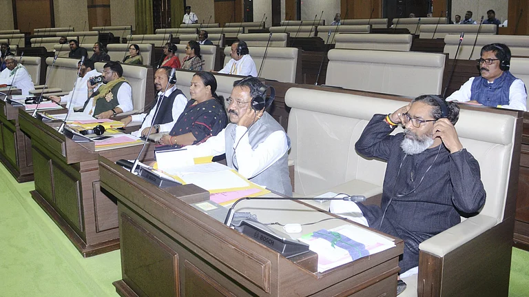 Jharkhand Chief Minister Hemant Soren during ongoing budget session of Assembly in Ranchi, Saturday, March 22, 2025. - | Image- PTI
