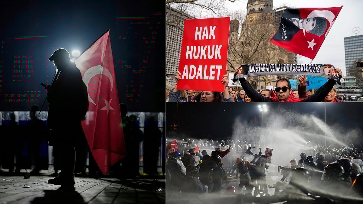 | Photo: AP :  Protestors Met With Tear Gas, Rubber Bullets After Istanbul Mayor's Arrest