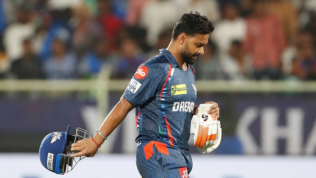 File  : Lucknow Super Giants' captain Rishabh Pant in action against Delhi Capitals in IPL 2025.