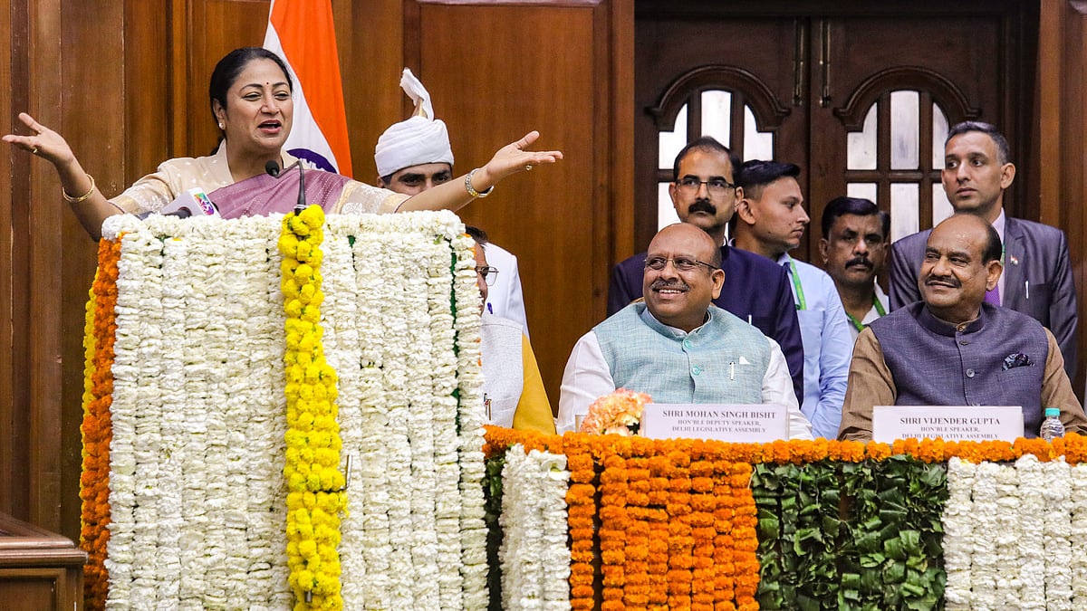 -PTI : Delhi CM Rekha Gupta during a budget orientation session at the assembly in New Delhi, Tuesday, March 18, 2025.