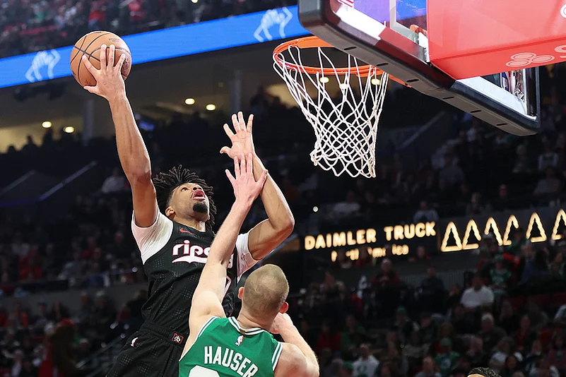NBA basketball game Boston Celtics vs Portland Trail Blazers: Shaedon Sharpe