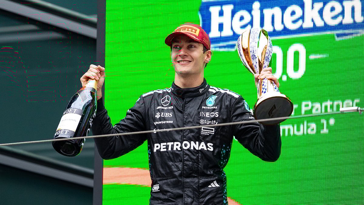 George Russell finished third at the Chinese Grand Prix