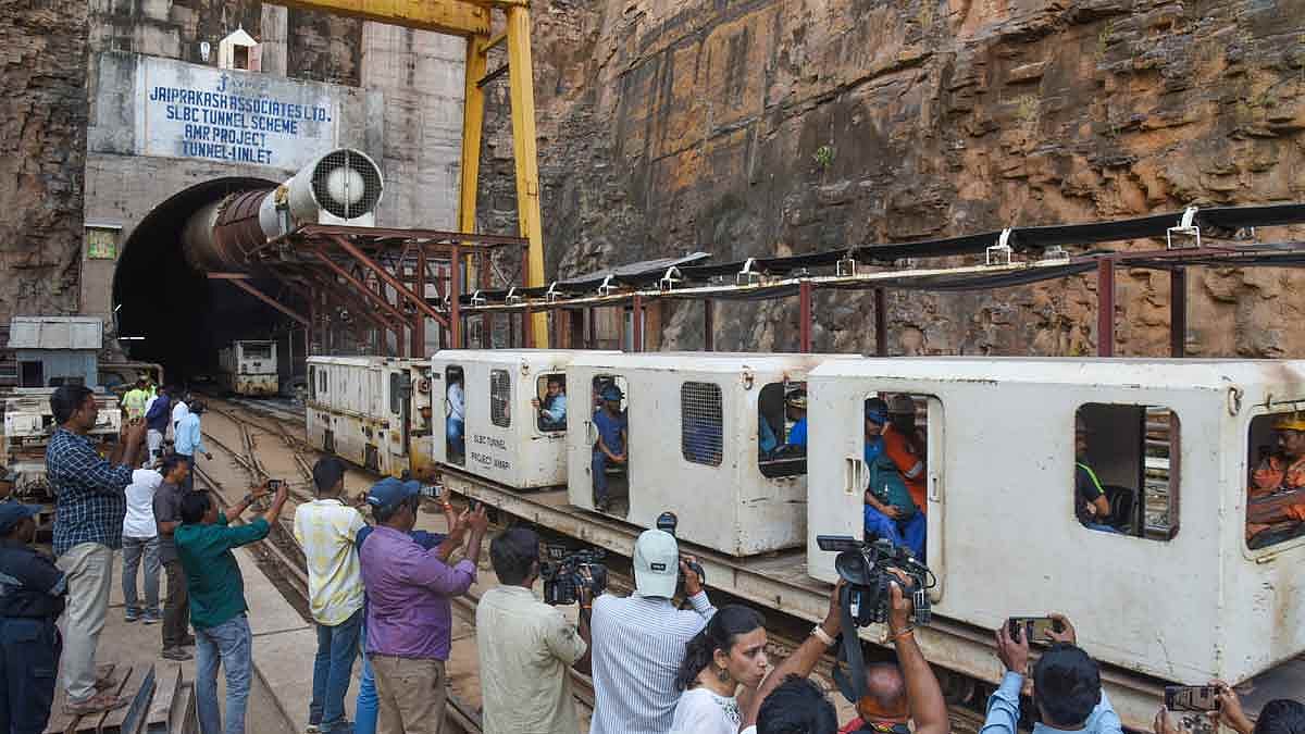 PTI : Search operations underway after tunnel collapse in Telangana