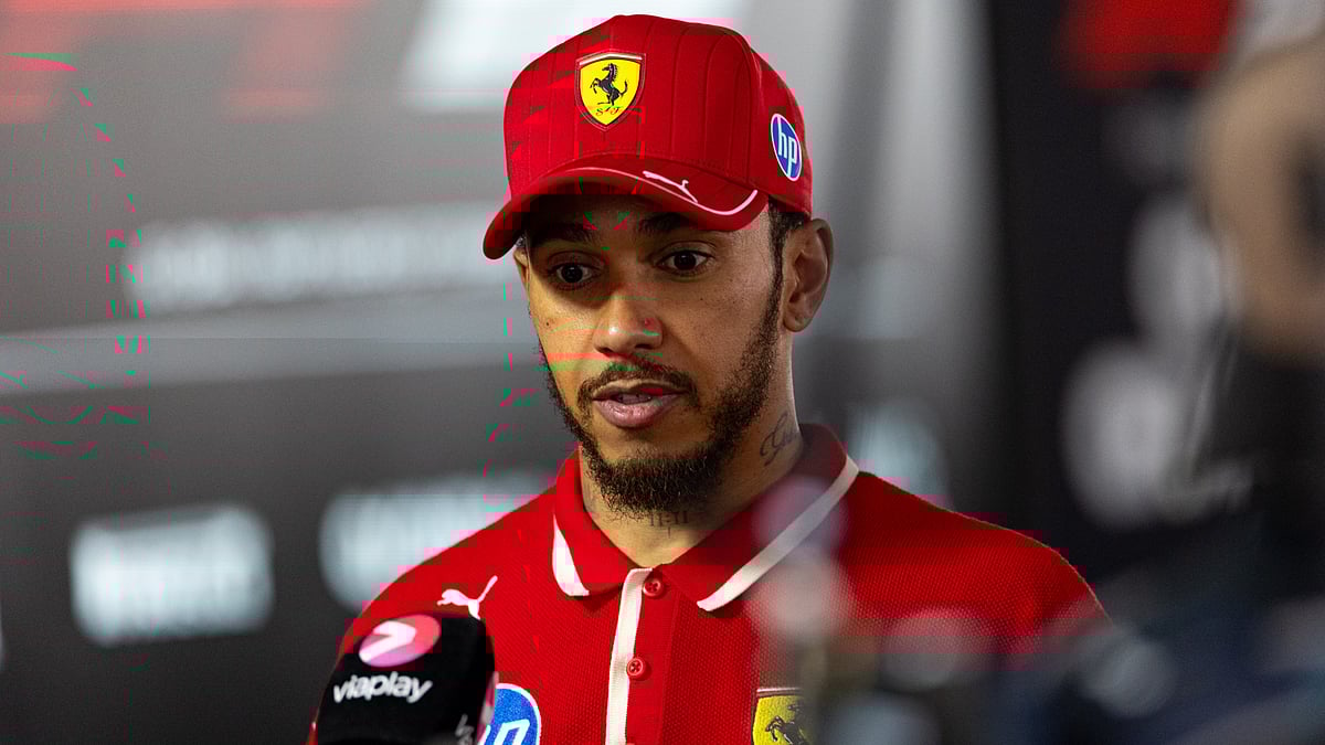 Lewis Hamilton speaks to the media at the Chinese Grand Prix - null