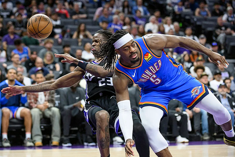 NBA Oklahoma City Thunder vs Sacramento Kings Basketball game: Luguentz Dort