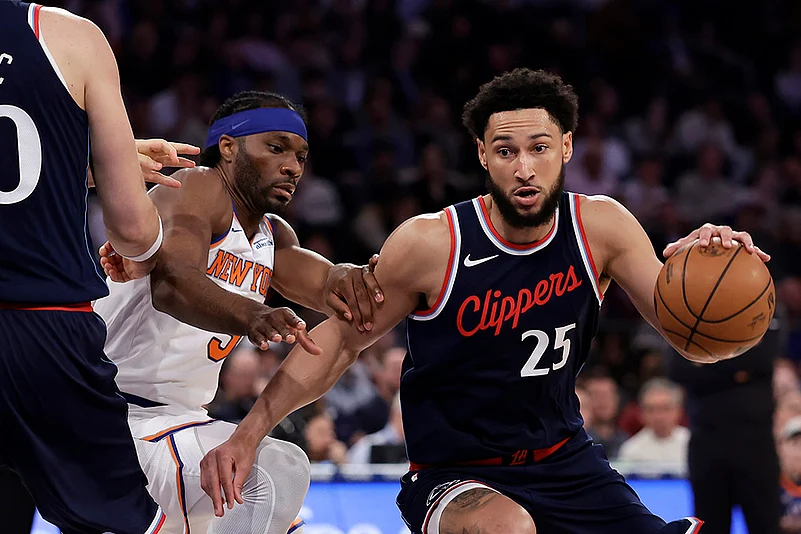 NBA basketball 2024-25 Los Angeles Clippers vs New York Knicks: Ben Simmons