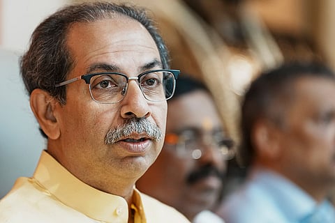Uddhav Thackeray at press conference