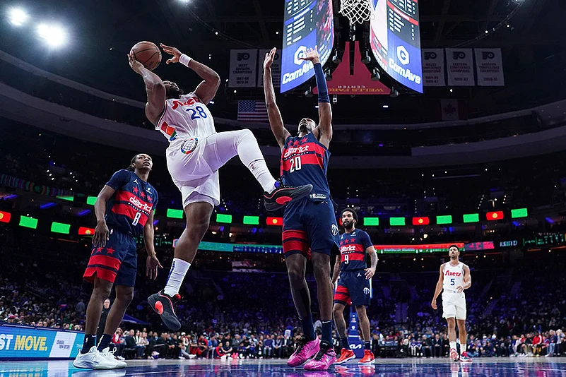 NBA basketball 2024-25 Washington Wizards vs Philadelphia 76ers: Guerschon Yabusele