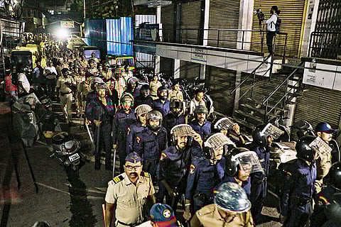 Calm After Chaos: Security personnel march in violence-hit areas of Nagpur