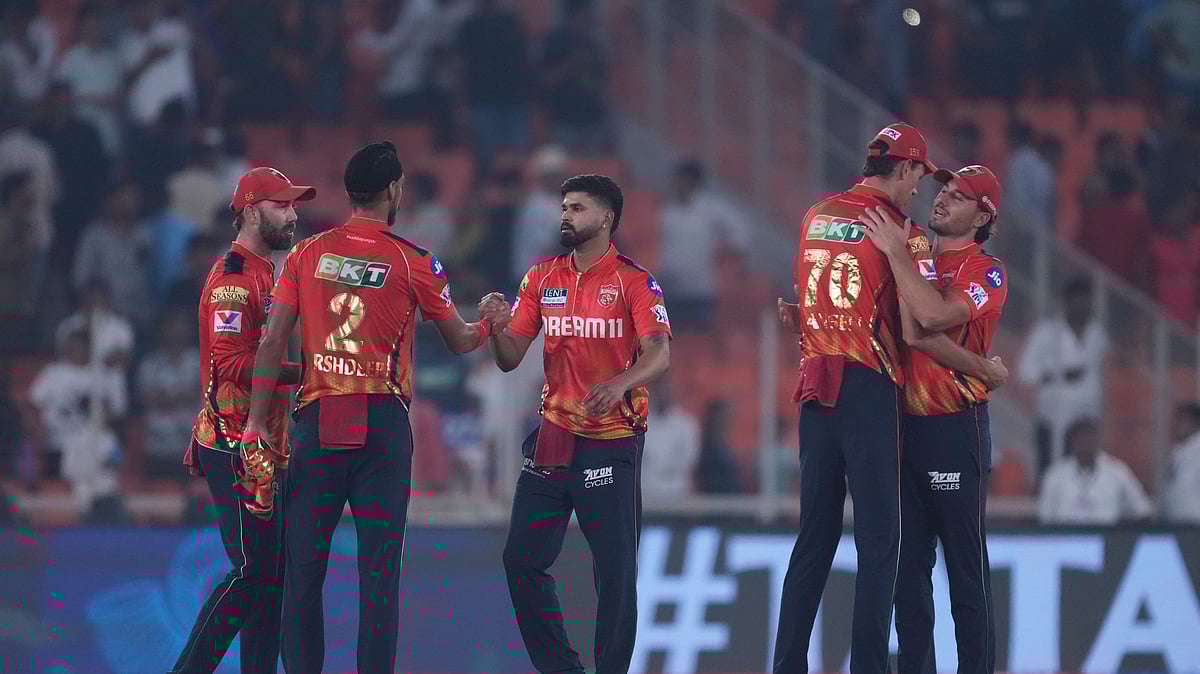 AP Photo/Ajit Solanki : PBKS vs MI, IPL 2025 Qualifier 2: Punjab Kings' captain Shreyas Iyer greets his teammates following their teams' against Gujarat Titans at Narendra Modi Stadium in Ahmedabad.
