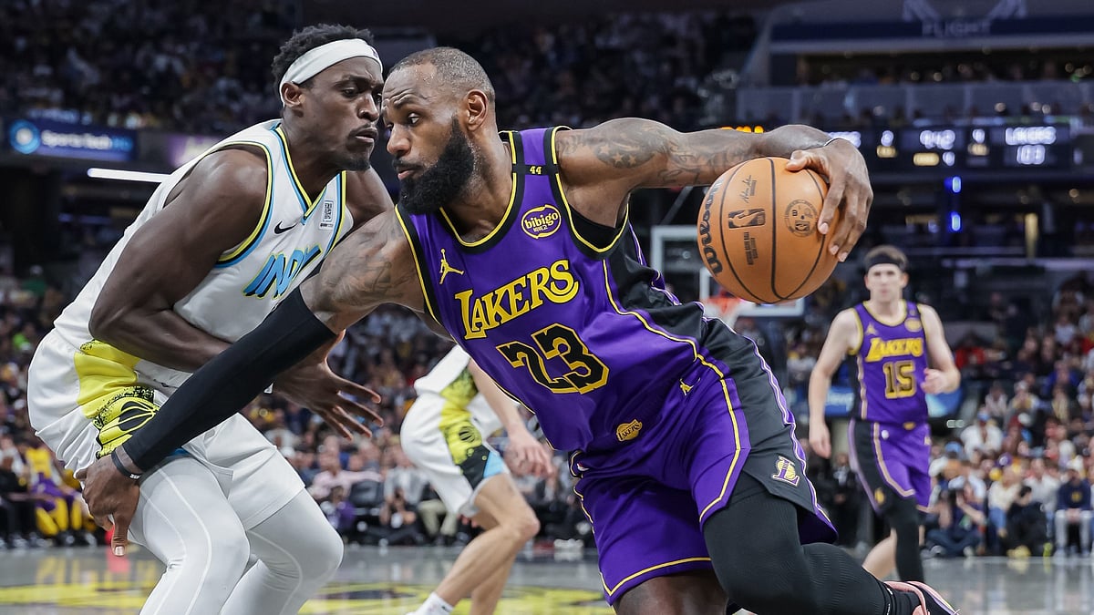 LeBron James in action against the Pacers
