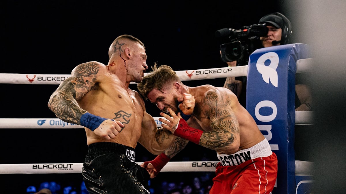 Photo: X | Bare Knuckle FC : Dustin Pague during his fight with Angelcor.