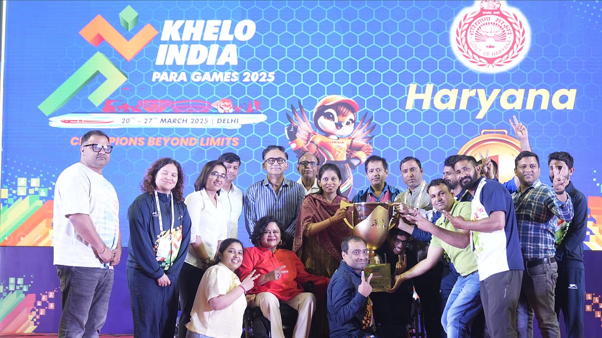 Photo: SAI Media : Haryana won the Team trophy at the Khelo India Para Games 2025.