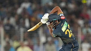 Photo: PTI/Vijay Verma : IPL 2025: Gujarat Titans faced Mumbai Indians in Ahmedabad on Saturday.