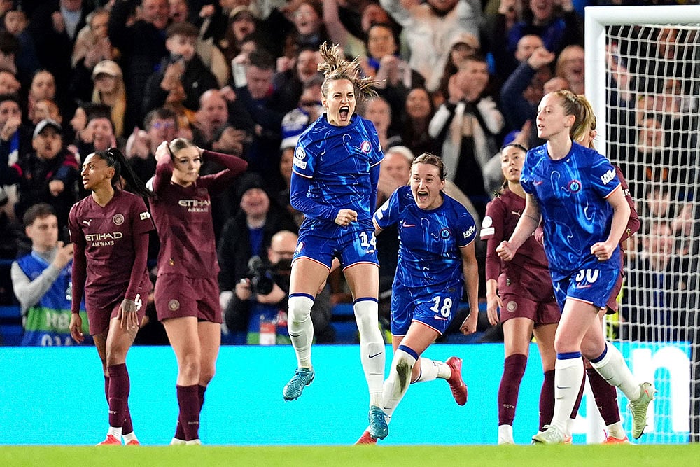| Photo: Bradley Collyer/PA via AP : Women's Champions League: FC Chelsea vs Manchester City