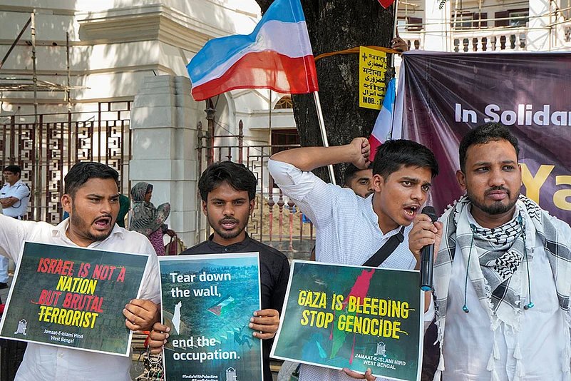 Pro-Palestine demonstration in Kolkata