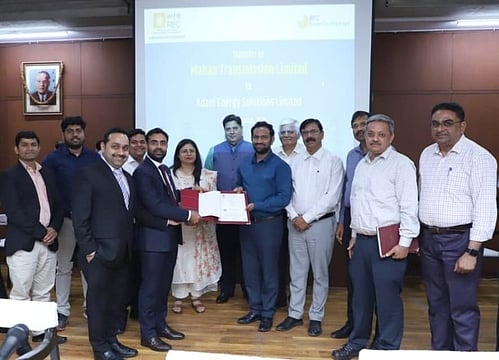 RECPDCL Handovers SPV Of Intra State Transmission Project Of Madhya Pradesh i.e. Mahan Transmission Limited To Adani Energy Solutions Limited