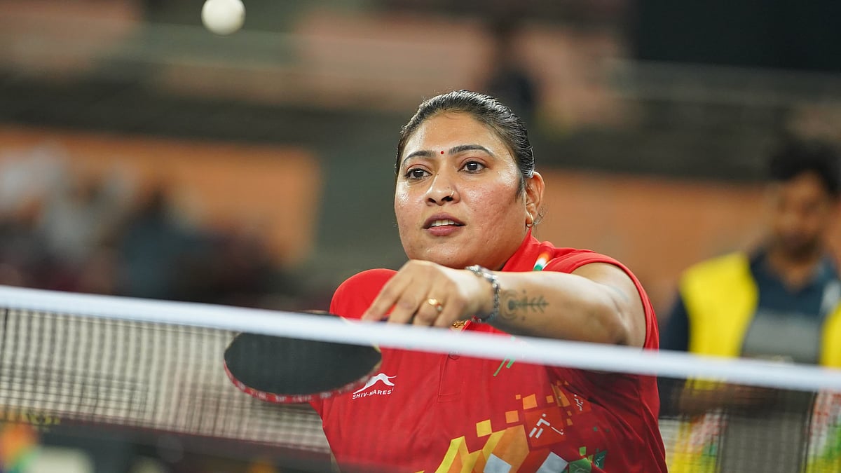 Special Arrangement : Sonalben Patel struck gold at Khelo India Para Games 2025.