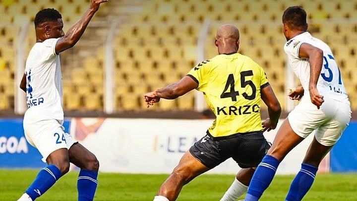 A glimpse from the Dempo SC 1-1 Real Kashmir, I-League match.