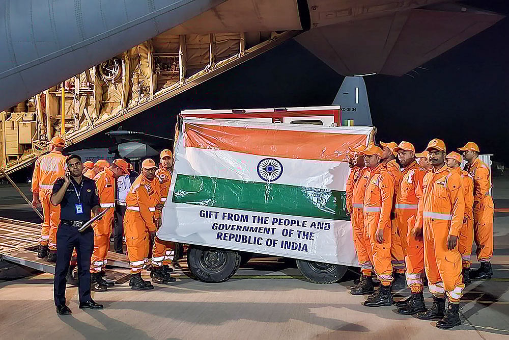 | Photo: PTI : Indian aid to Myanmar