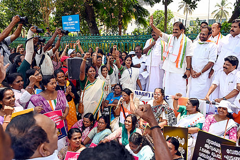 Anganwadi workers protest