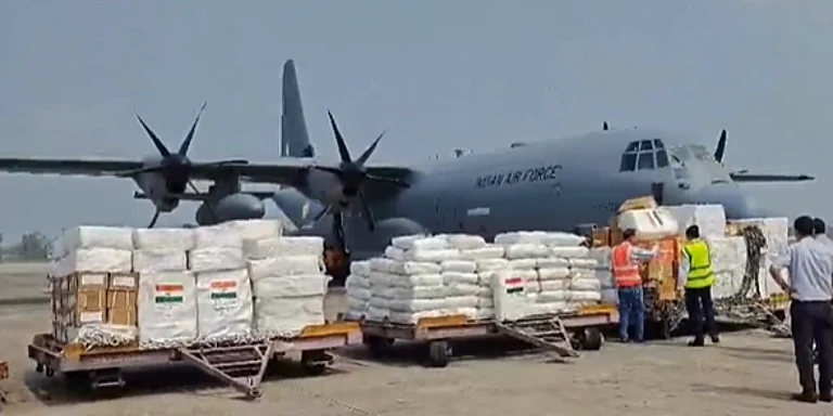 India sends relief material to earthquake-hit  Myanmar on Saturday - X/PTI