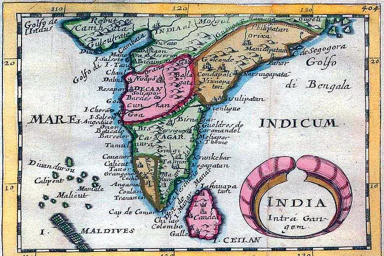 Geographical Boundaries: India Intra Gangem—a miniature map of the Malabar and Coromandel coasts - | Photo: Getty Images