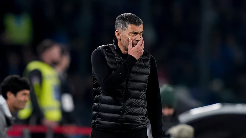Sergio Conceicao during AC Milans defeat to Napoli