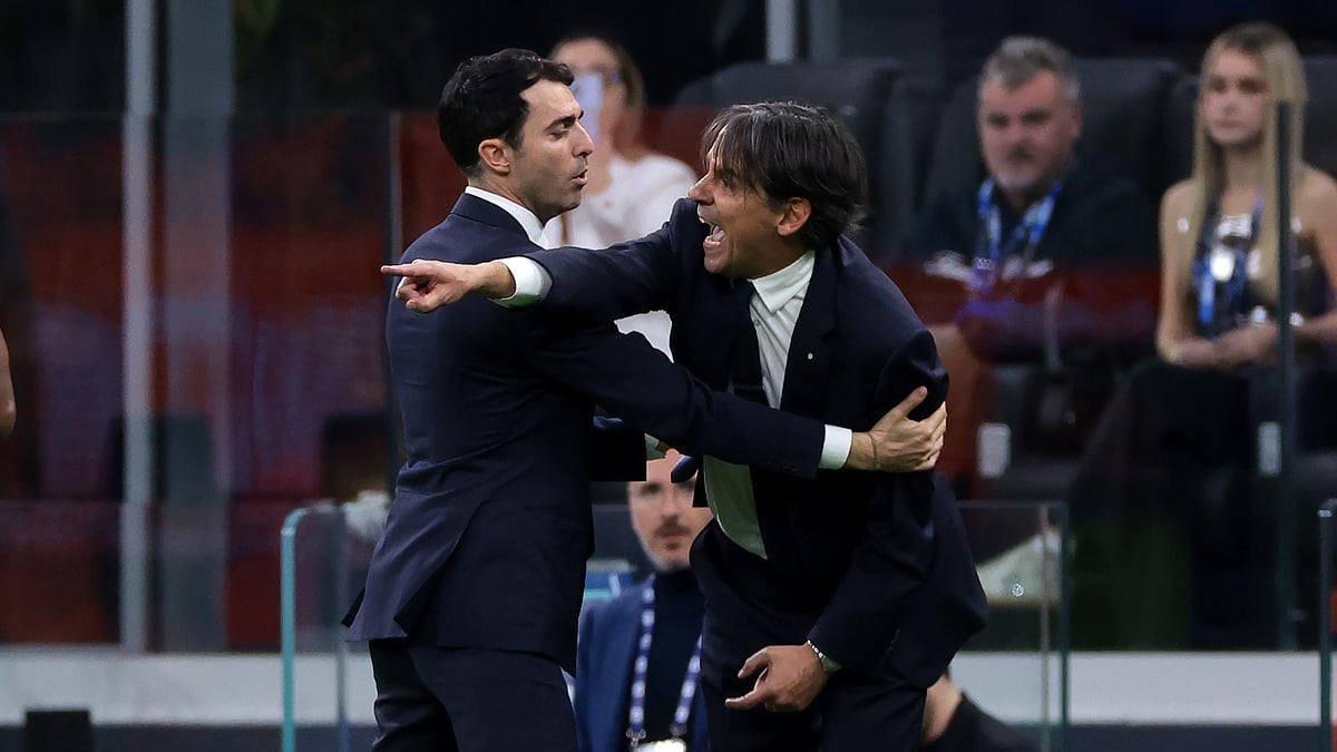 Simone Inzaghi was sent off in Inters 2-1 win over Udinese