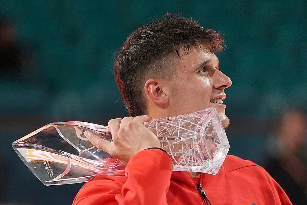 | Photo: AP/Rebecca Blackwell : Miami Open Final: Jakub Mensik vs Novak Djokovic