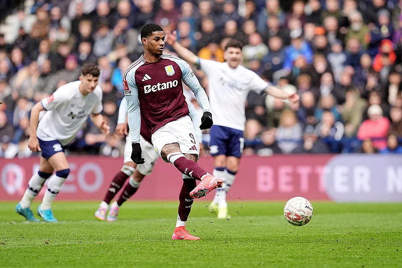 Britain Soccer FA Cup Preston North End vs Aston Villa: Marcus Rashford
