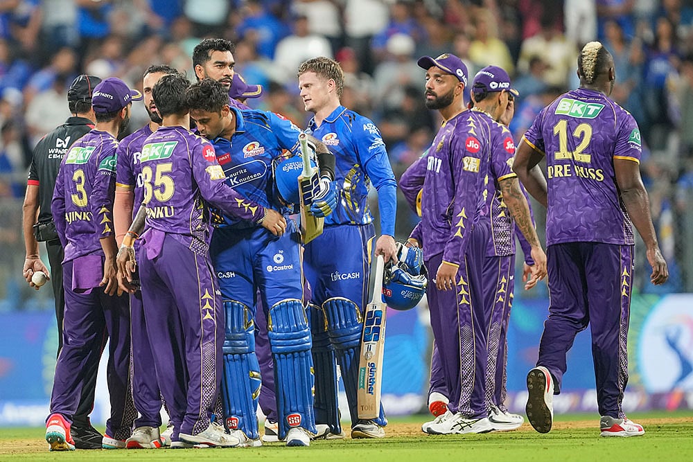 | Photo: PTI/Shashank Parade : Indian Premiere League: Mumbai Indians vs Kolkata Knight Riders
