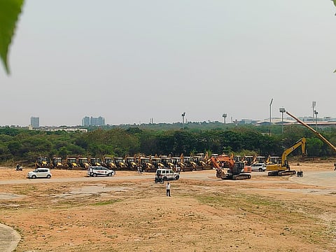 Tensions Rise At Hyderabad University As Students Protest Bulldozers On Adjacent Land