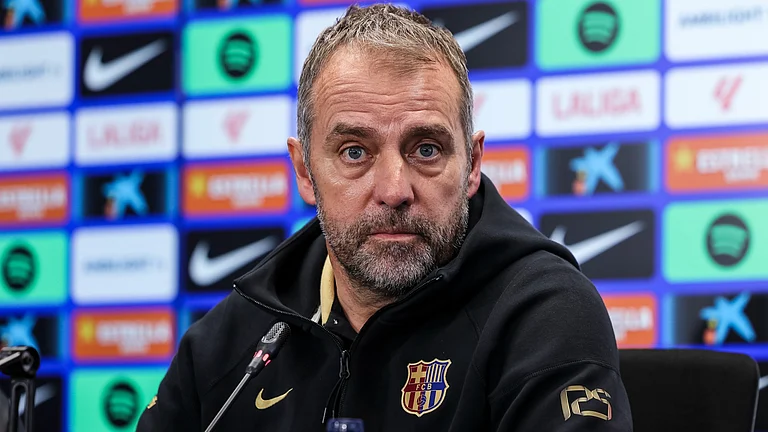 Barcelona head coach Hansi Flick. - null