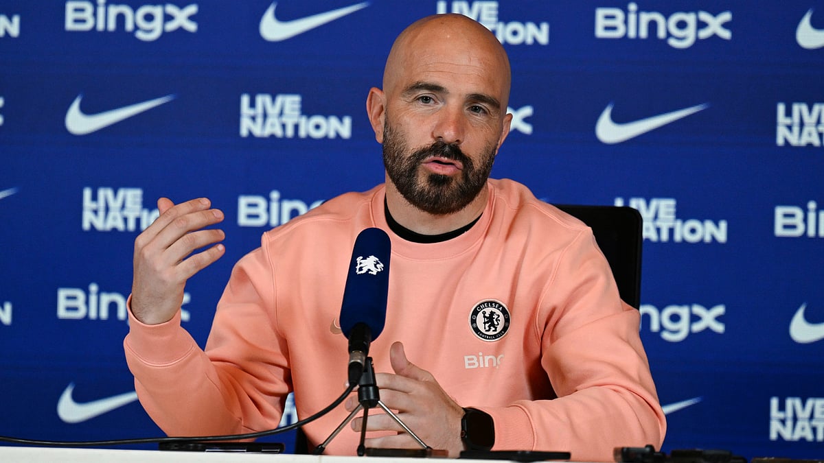 Enzo Maresca during his pre-match press conference - null