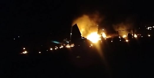 X/PTI (Screengrab) : IAF's Jaguar Aircraft crashes in Gujarat's Jamnagar