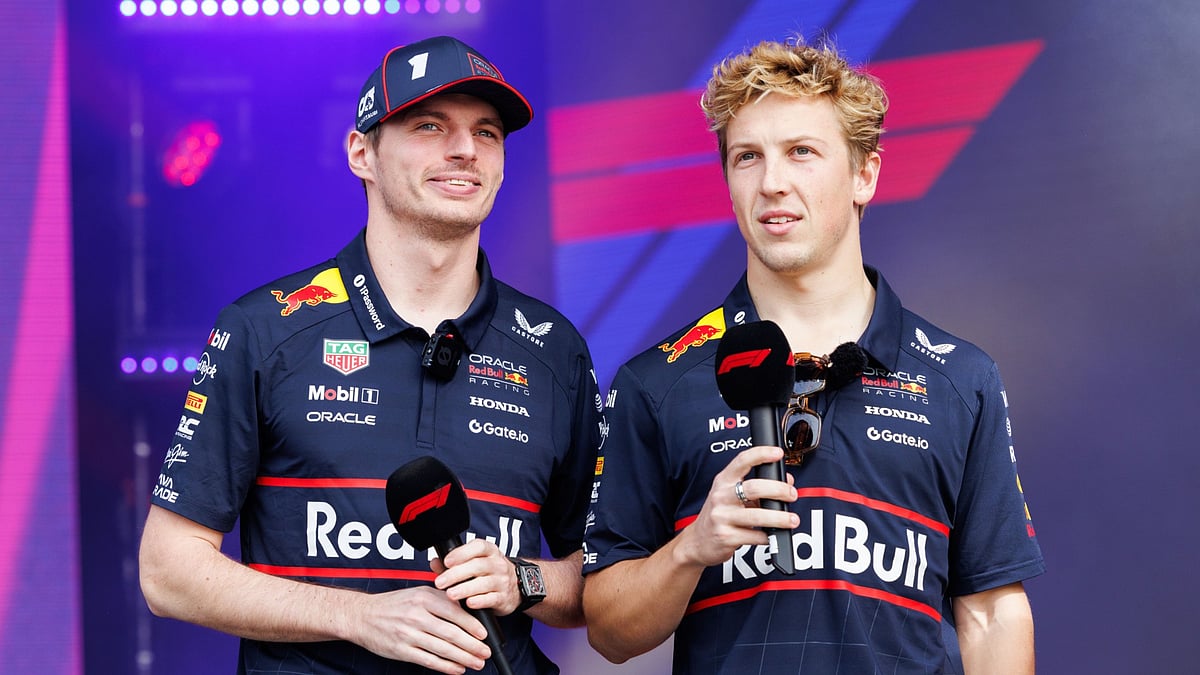 Max Verstappen and Liam Lawson