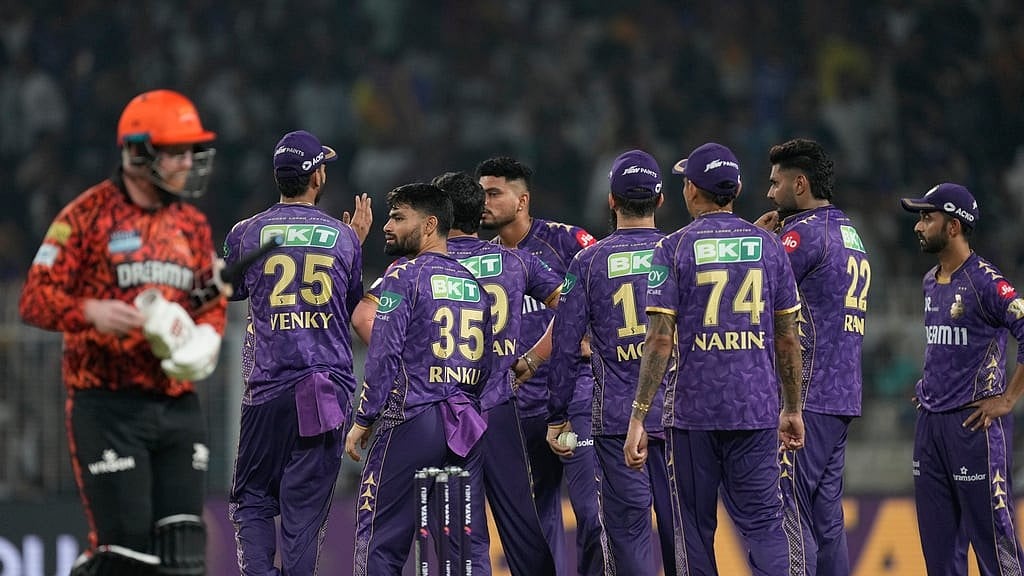 Kolkata Knight Riders players celebrate